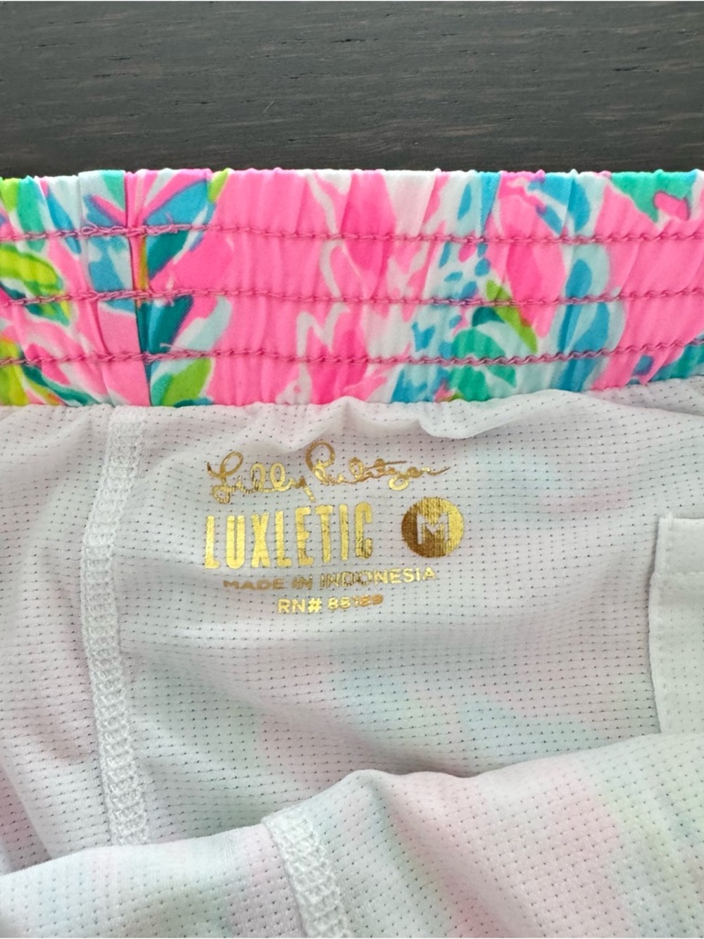 Lilly Pulitzer Pink Tropical Swirl Athletic Shorts - Picture 3 of 7